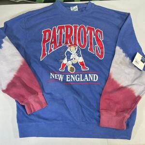 New England Patriots '47 Vintage Tubular Tie-Dye Crewneck Sweatshirt